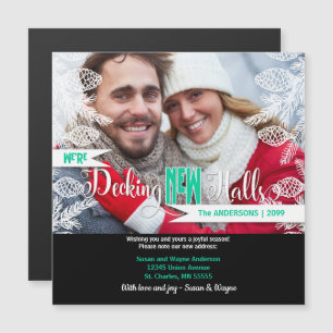 Carte Magnétique Photo Noël Deck Nouvelles Halls Nouvelle adresse