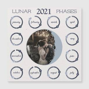 Carte Magnétique Photo personnalisée 2021 Phases lunaires Calendrie