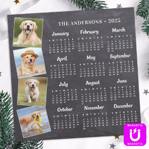 Carte magnétique photo Rustique 2026 personnalisée