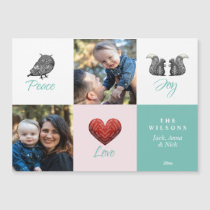 Carte Magnétique Photo Scandinave moderne mignon Noël