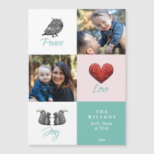 Carte Magnétique Photo Scandinave moderne mignon Noël