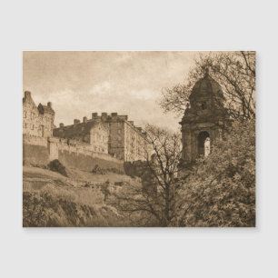 Carte Magnétique Photographie sépia du château d'Édimbourg
