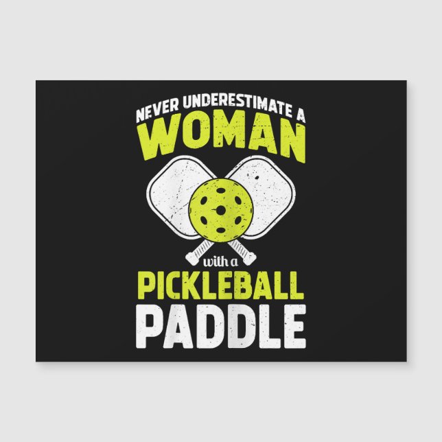 Carte Magnétique Pickleball Woman Funny Pickleball Player Cadeau (Devant)