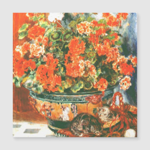 Carte Magnétique Pierre-Auguste Renoir Geraniums Et Chats