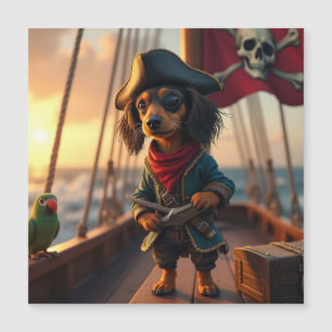 Carte Magnétique Pirate Dachshund