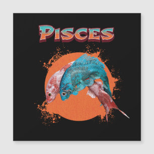 Carte Magnétique Pisces Poissons Zodiaque Horoscope Astrologie de l