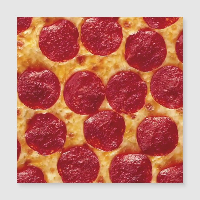 Carte Magnétique pizza pepperonis (Devant)
