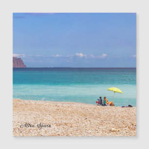Carte Magnétique Plage de galets à Altea, Costa Blanca, Espagne