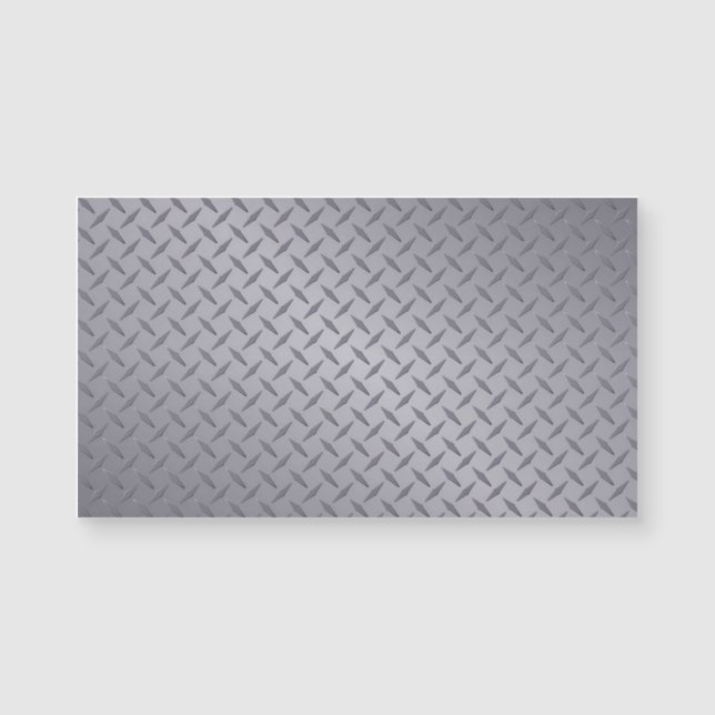 Carte Magnétique Plat de diamant de gris en acier (Devant)