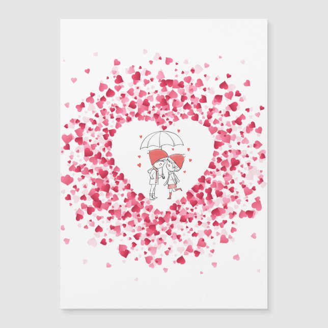Carte Magnétique Pluie d'amour (Devant)
