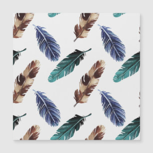 Carte Magnétique Plumes colorées Texture tribale