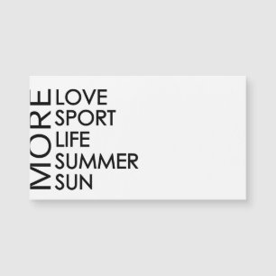 Carte Magnétique Plus d'amour et de soleil