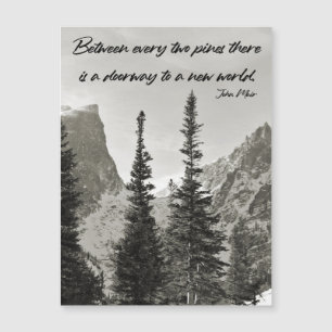 Carte Magnétique Porte d'un nouveau monde dans les montagnes