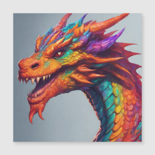 Carte Magnétique Portrait majestueux de Dragon