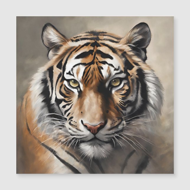 Carte Magnétique Portrait majestueux de Tiger (Devant)