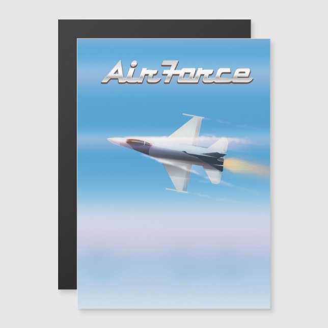Carte Magnétique Poster de la Force aérienne (Devant / Derrière)