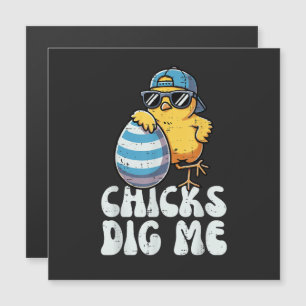 Carte Magnétique Poussins de Pâques Me Trouvent Mignon Oeuf