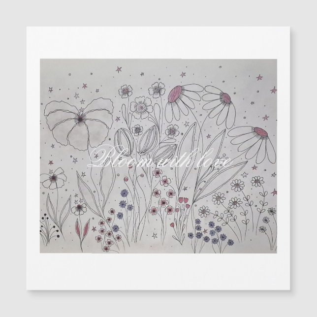 Carte magnétique Prairie de fleurs sauvages (Devant)
