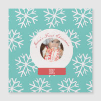 Premiers Snowglobe Snowflakes de Noël pour bébé Tu
