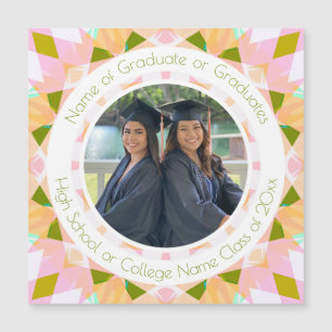 Carte Magnétique Pretty Rose Green Graduation Keepsaké cadeau photo