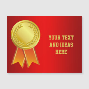 Carte Magnétique PRIER RIBBON or I + votre backgr. & texte