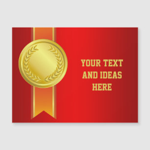 Carte Magnétique PRIER RIBBON or II + votre backgr. & texte
