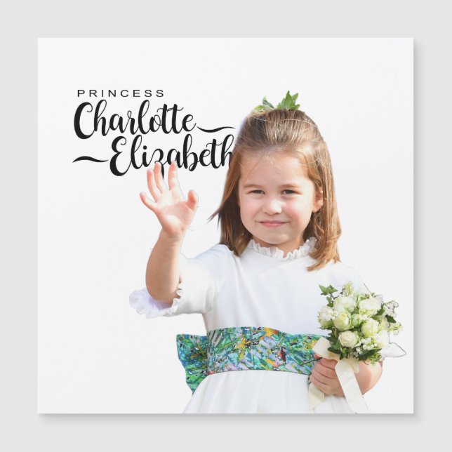 Carte Magnétique Princess Charlotte Elizabeth 6e Anniversaire Magne (Devant)