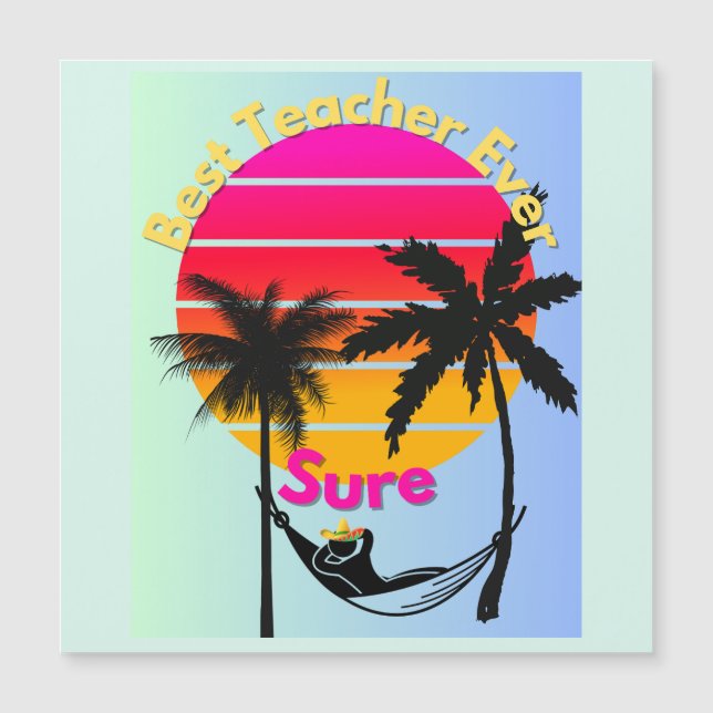 Carte Magnétique Professeur de l'année : Bien sûr (Devant)