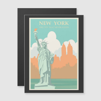 Carte Magnétique Publicité touristique vintage de New York