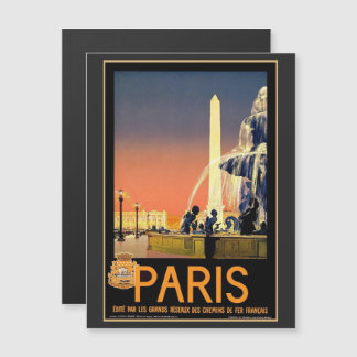Carte Magnétique Publicité touristique vintage Paris