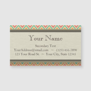 Carte Magnétique Rainbow Grunge Zigzag Chevrons