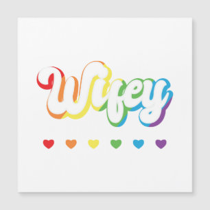 Carte Magnétique Rainbow LGBTQIA Lesbienne soutien Gay