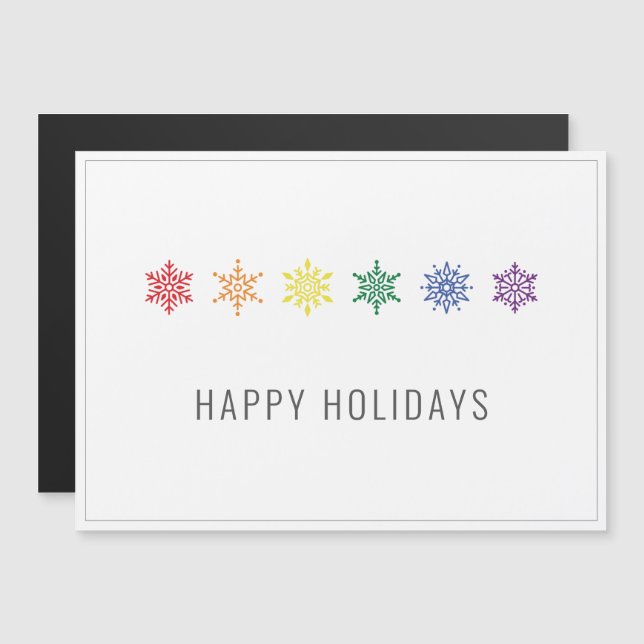 Carte Magnétique Rainbow Pride Noël (Devant / Derrière)