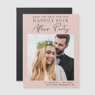 Carte Magnétique Réception de mariage - Photo Blush Enregistrer l'a
