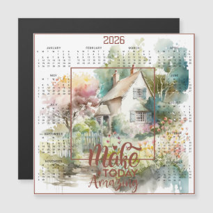 Carte Magnétique Rendez Aujourd'hui Incroyable Cottage Aquarelle