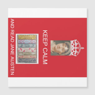 Carte Magnétique Restez Calme, Lisez Jane Austen