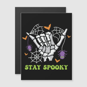 Carte Magnétique Restez Éffrayant Halloween Squelette main