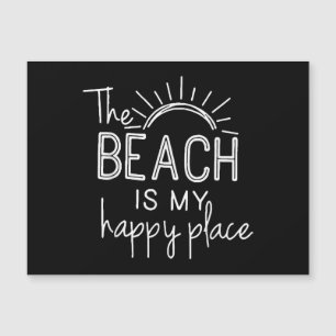 Carte Magnétique Rétro La plage est mon endroit heureux Funny Summe