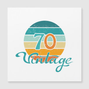 Carte Magnétique Retro Sunset 70 Vintage en détresse