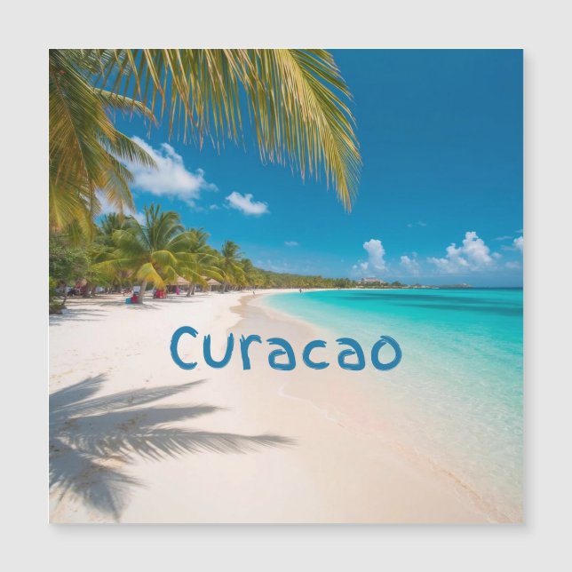 Carte Magnétique rêverie de la plage de Curacao (Devant)