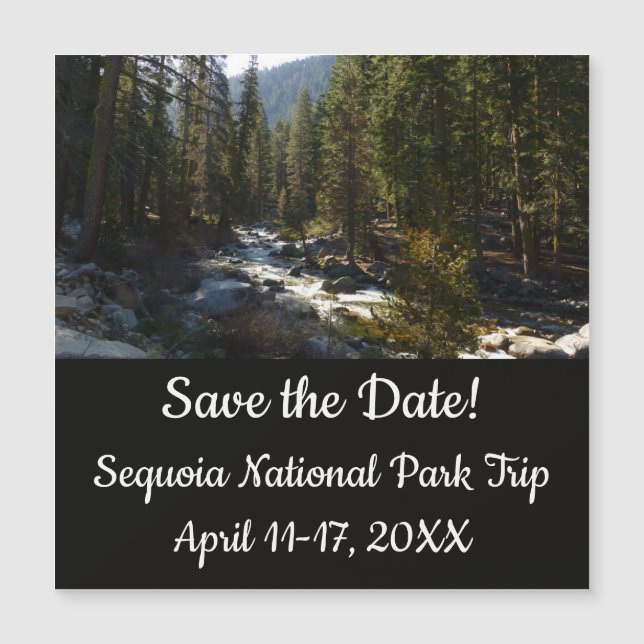 Carte Magnétique Rivière Kaweah dans le parc national de Sequoia (Devant)