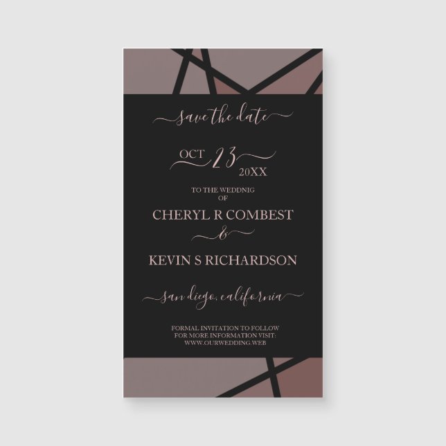 Carte Magnétique Romantic Stained Glass Imitation for Wedding (Devant)