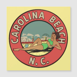 Carte Magnétique Rondelle Rétro de Carolina Beach