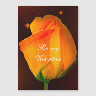 Carte magnétique Rose jaune Saint Valentin