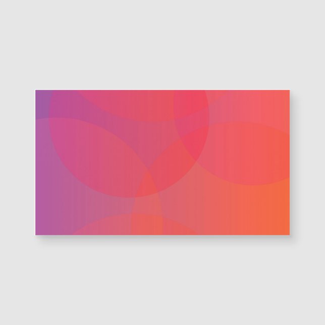 Carte Magnétique rose, orange, moderne, simple, cool, art tendance (Devant)