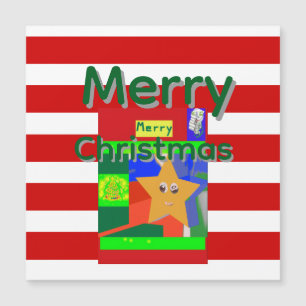 Carte Magnétique Rose Rouge Joyeux Noël