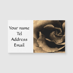 Carte Magnétique Rose Sepia en encre