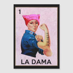 Carte Magnétique Rosie le Riveter résiste à La Dama Loteria