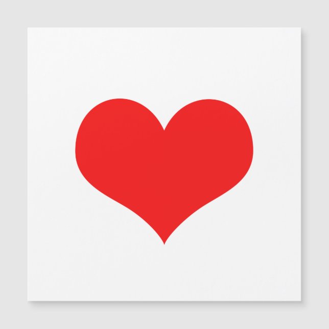 Carte Magnétique Rouge Coeur mignonne Saint Valentin Couleur person (Devant)