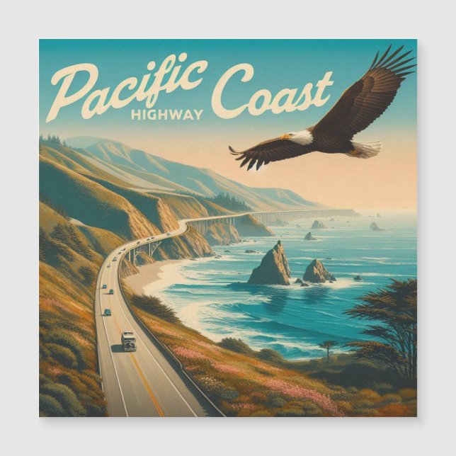 Carte Magnétique Route du Pacifique Aigle (Devant)
